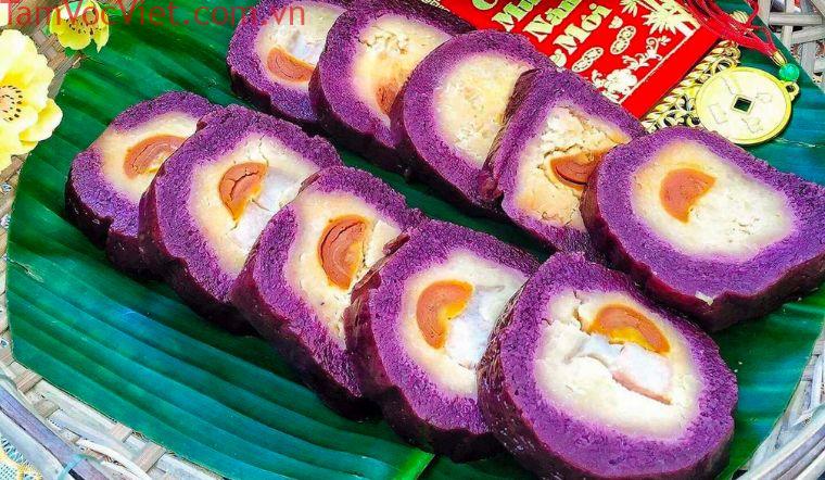 Mách bạn cách làm bánh tét lá cẩm đặc sản Cần Thơ siêu đẹp