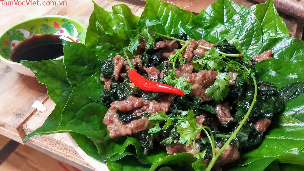 Thịt trâu lá trơng - Đặc sản nức tiếng gần xa của người Quảng Trị
