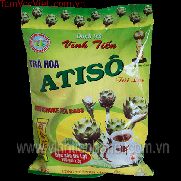 Trà atiso đặc sản Đà Lạt Vĩnh Tiến loại túi 100 túi lọc x 2 g,