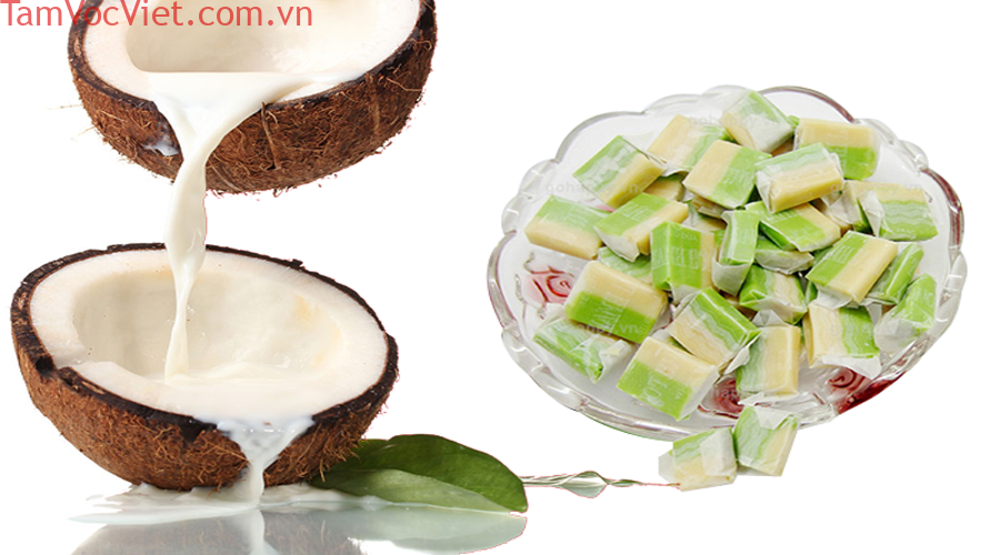 Kẹo dừa Bến Tre Ngọc Hà (Lá dứa)250g