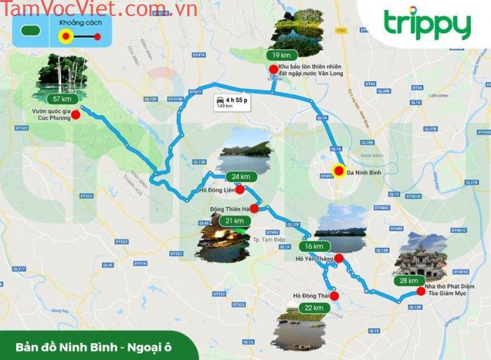 Bản đồ du lịch Ninh Bình