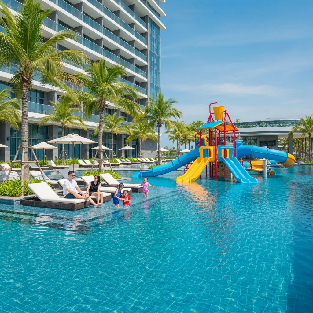 Resort hiện đại tại Vũng Tàu có hồ bơi lớn và khu vui chơi cho gia đình
